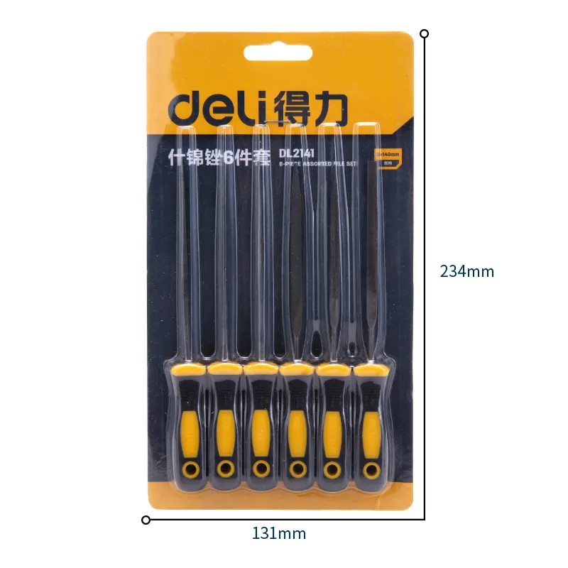 Deli EDL2141 140mm 6 Pcs File Set – Precision Mini Needle Files for Metal & Wood - Image 2