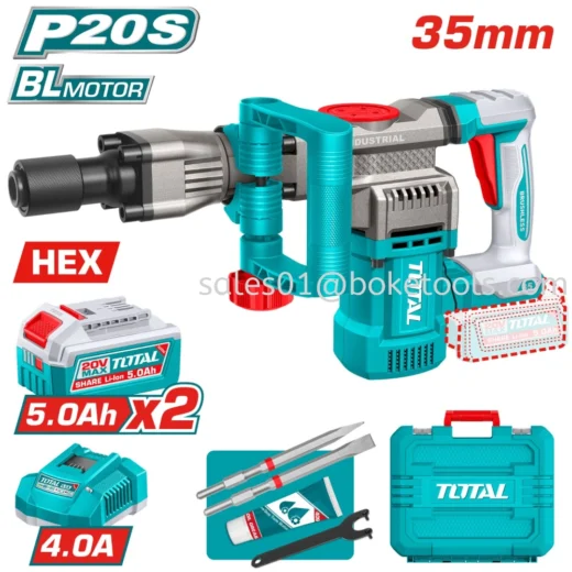 TOTAL TDBLI203582 Cordless Demolition Breaker 20V Brushless