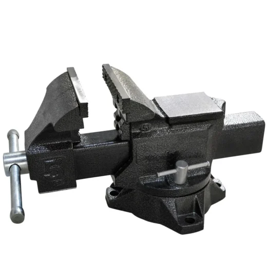 Deli DL2906Z 6-Inch Bench Vice – Heavy-Duty Cast Iron Table Vise with Swivel Base