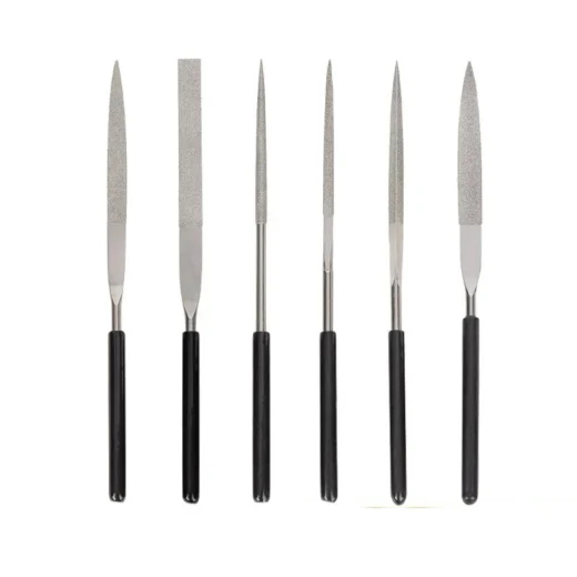 Deli DL352506 6 Pcs Diamond File Set – Precision Diamond Needle Files for Metal & Glass