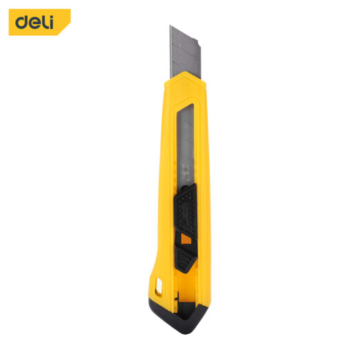 Deli EDL018B 18mm Snap-Off Blade Knife – Utility Cutter with Push Button