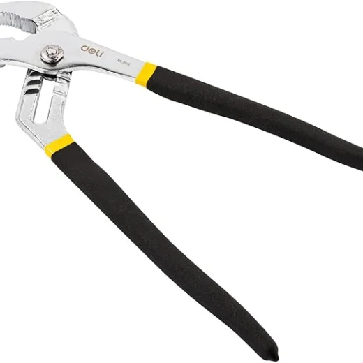 Deli EDL2612 Water Pump Pliers – 12-Inch Adjustable Groove Joint Pliers