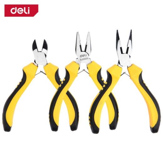 EDL103201-3 3 Pcs Mini Pliers Set – 5-Inch Combination, Long Nose & Diagonal Pliers