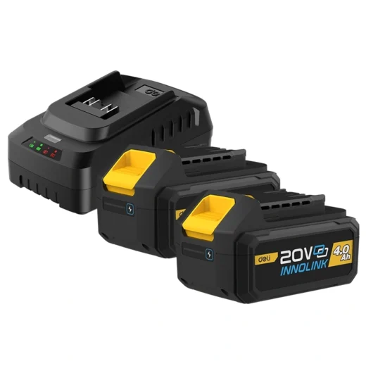 Deli EDL-CM20A4E Lithium-Ion Battery & Charger Set – 20V Rechargeable Power Pack
