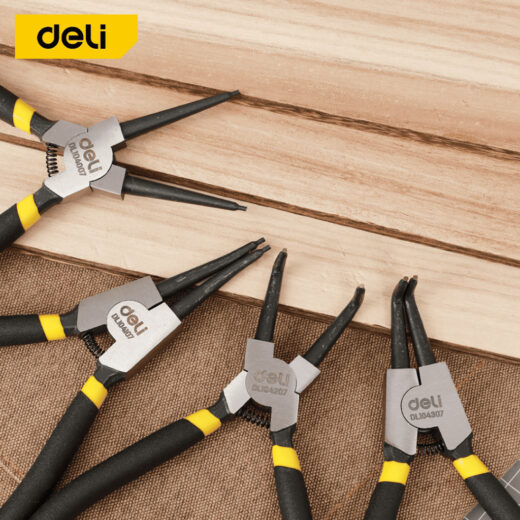 Deli DL0351 Circlip Pliers – 9-Inch Heavy-Duty Snap Ring Pliers for Internal & External Rings