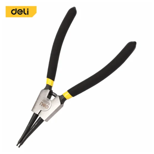 Deli EDL104107 External Straight Circlip Pliers – 7-Inch Snap Ring Pliers
