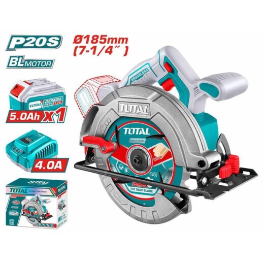 TOTAL TSLI18513 Lithium-Ion Circular Saw – 18V Cordless High Precision Wood Cutting Tool