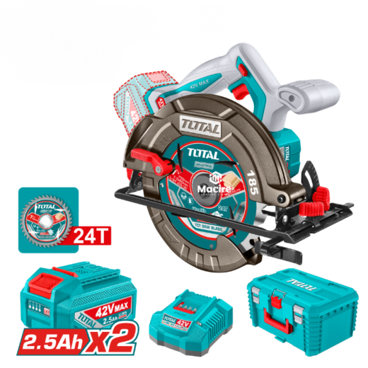 TOTAL TSLI4218512 Lithium-Ion Circular Saw – 42V Cordless Heavy-Duty Cutting Tool
