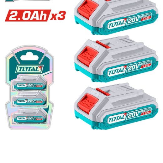 TOTAL TOSLI240311 P20S Lithium-Ion Battery Kit – 20V Rechargeable Power Set