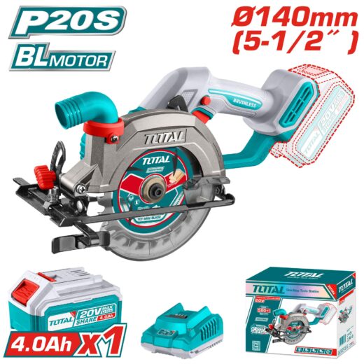 TOTAL TSLI14021 Lithium-Ion Circular Saw – 14.4V Compact Cordless Cutting Tool
