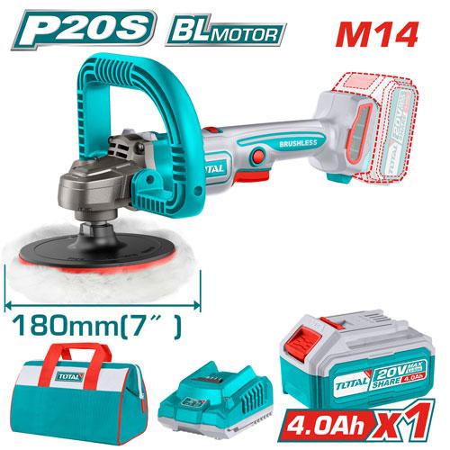 Total TAPLI20181 Cordless Polisher 20V – 180mm Brushless Motor