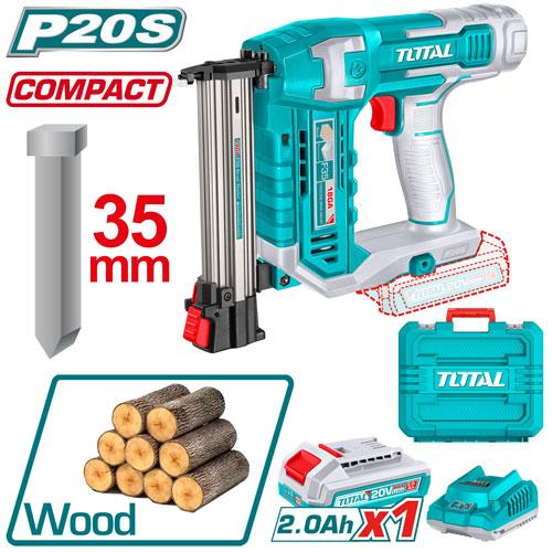 Total TCBNLI3508 Cordless Brad Nailer 20V – F15–F35 Nails