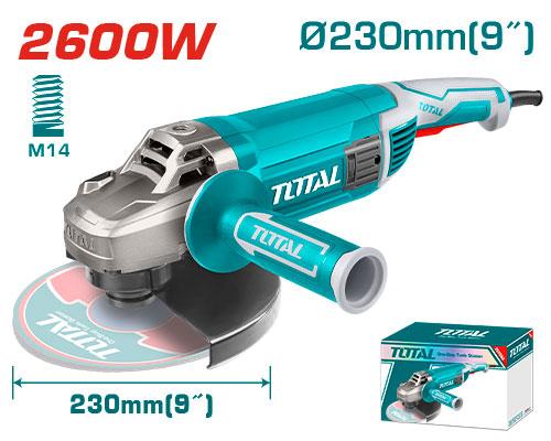 TOTAL TG1262306 Angle Grinder – 2600W 230mm Disc