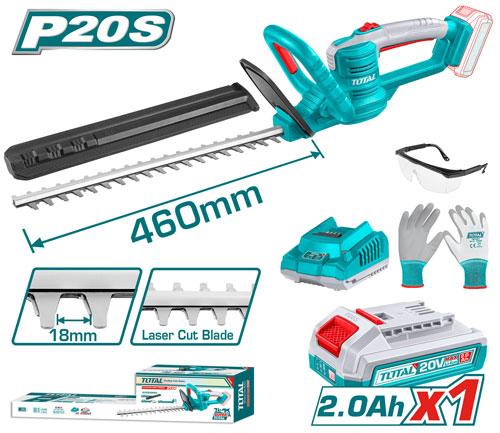 Total THTLI20461 Cordless Hedge Trimmer 20V – 460mm Laser-Cut Blade