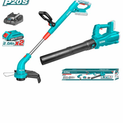 Total TOSLI23024 20V Cordless Grass Trimmer and Blower Combo Kit