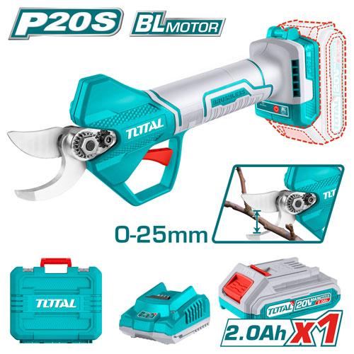 Total TSSLI202581 Cordless Pruning Shears 20V – 25mm Brushless Motor