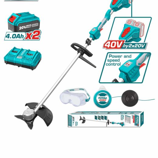 Total TSTLI200285 Cordless Grass Trimmer and Brush Cutter 40V – Brushless Motor